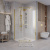 картинка Душ.ограждение 302.K33.03.1010.32.00 Pragma (100*100*195) трапеция,распашн,золото сатин,стекло прозр магазин Сантехстрой являющийся официальным дистрибьютором в России картинка Душ.ограждение 302.K33.03.1010.32.00 Pragma (100*100*195) трапеция,распашн,золото сатин,стекло прозр от магазина Сантехстрой