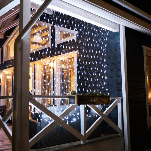 картинка Гирлянда Сеть 2,5х2,5м,  черный ПВХ,  432 LED Белые от магазина Сантехстрой