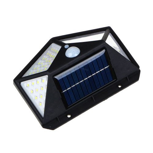 картинка ЕРМАК Фонарь уличный настенный, на солнечной батарее, 100 LED, 1200мАч, 13,3x10x5см, пластик от магазина Сантехстрой