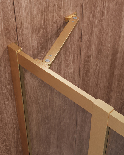 картинка Душевой уголок Cezares Molveno 120x120 MOLVENO-R-22-90+30-C-BORO-IV профиль Брашированное золото стекло прозрачное от магазина Сантехстрой
