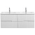 картинка Тумба под раковину Cezares Duet-N 120 DUET-N-1200-4C-SO-2-BL подвесная Bianco Lucido от магазина Сантехстрой