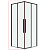 картинка Душевая перегородка 1/2 Grossman Galaxy 1/2.K33.01.70.21.00 (70х195) черный матовый,стекло прозрачное, 1 место от магазина Сантехстрой