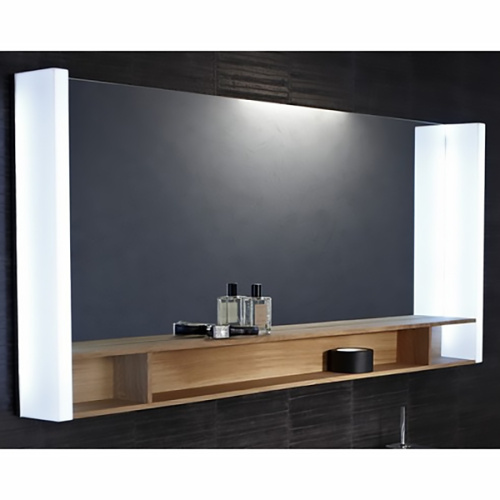 картинка Зеркало Jacob Delafon Terrace 150 EB1184-NF с подсветкой Белое Древесное с сенсорным выключателем от магазина Сантехстрой