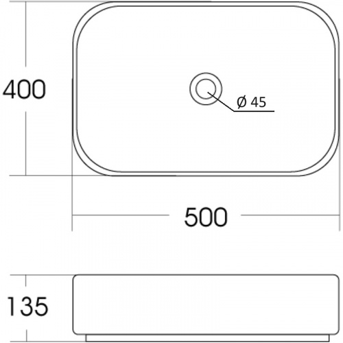 картинка Раковина-чаша Orange 50 B05-500W Белая глянцевая от магазина Сантехстрой