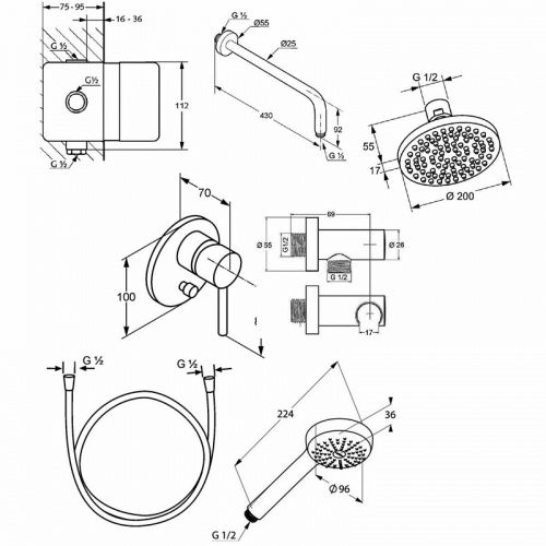 картинка Душевая система Kludi Bozz 386300576 Хром от магазина Сантехстрой