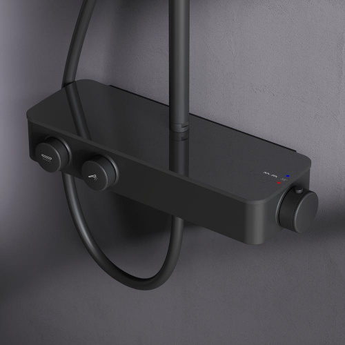 картинка F0750A422 Inspire V2.0, душевая система, набор: см-ль д/душа с термостатом, верхний душ d 250 мм, ру от магазина Сантехстрой