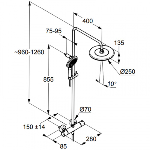 картинка Душевая система Kludi Freshline 6709205-00 Хром от магазина Сантехстрой