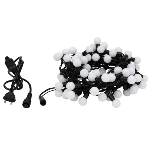 картинка Гирлянда Мультишарики Ø23 мм,  10 м,  черный ПВХ,  80 диодов,  цвет RGB от магазина Сантехстрой