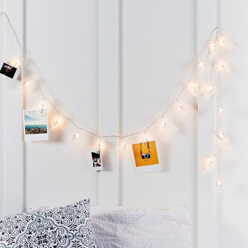 картинка Гирлянда светодиодная Прищепки 10 LED,  1.5 м,  прозрачный ПВХ,  теплый белый цвет свечения,  2 х АА (батарейки не в комплекте) NEON-NIGHT от магазина Сантехстрой