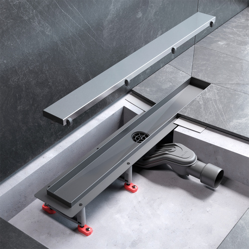 картинка W01SC-U11-060-04SB MasterFlow Трап для душа линейный универс затвор Tile 60см цвет сталь мат от магазина Сантехстрой