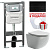 картинка Комплект унитаза с инсталляцией Ceramica Nova Forma CN3009_1002B_1000 с сиденьем Микролифт и Черной матовой клавишей смыва от магазина Сантехстрой