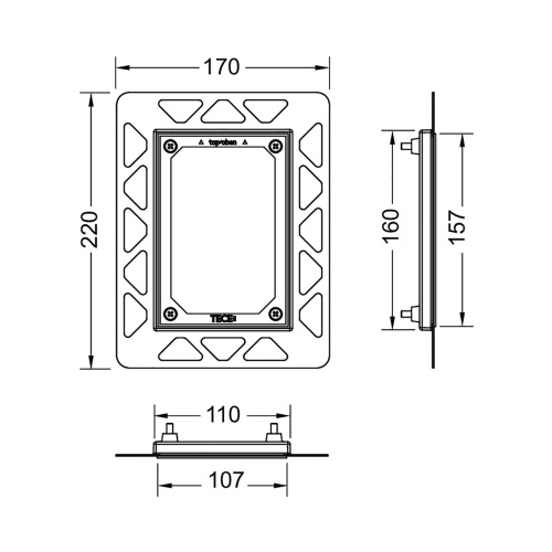картинка TECEfilo Монтажная рама на уровне стены. хром глянц. от магазина Сантехстрой