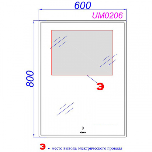 картинка Зеркало Aqwella UM 60 с подсветкой um0206 от магазина Сантехстрой