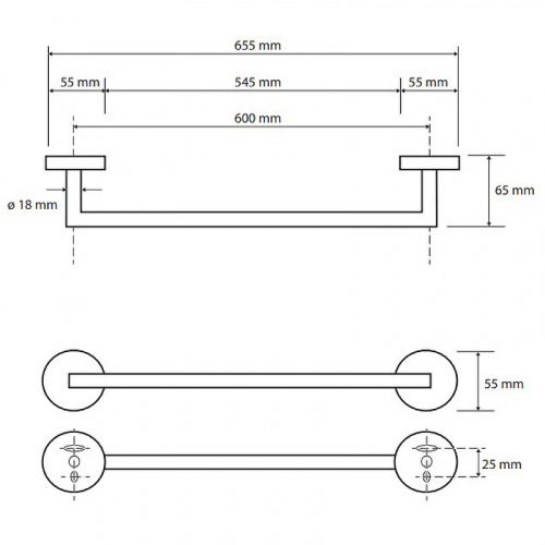 картинка Полотенцедержатель Bemeta Omega 104204042 Хром от магазина Сантехстрой