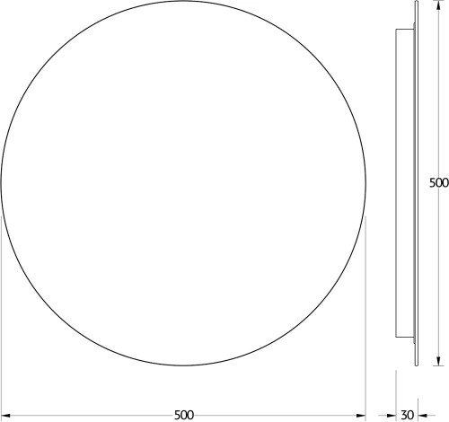картинка Зеркало круглое Evoform Ledshine BY 2552 50x50 от магазина Сантехстрой