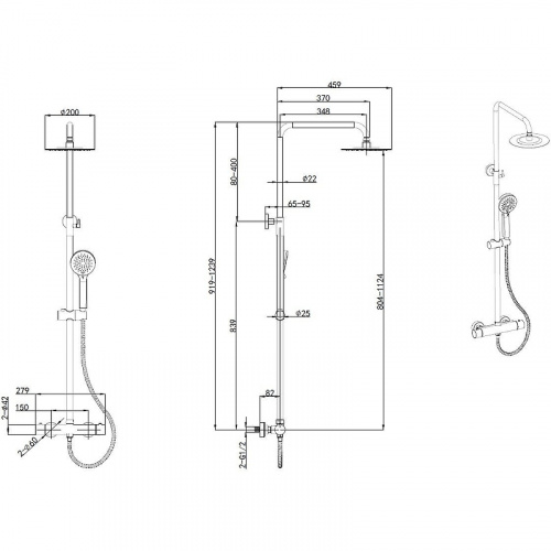 картинка Душевая система Allen Brau Eclipse 3.0 5.E1A11-00 с термостатом Хром от магазина Сантехстрой