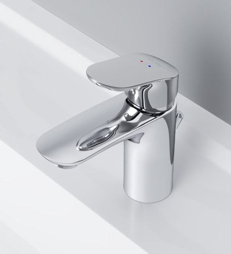 картинка F8092116 Like смеситель для умывальника с донным клапаном, излив 110 мм, хром, шт от магазина Сантехстрой