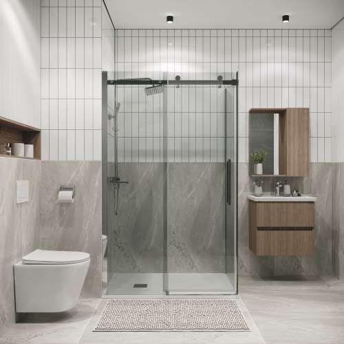 картинка Душ.ограждение 120.K33.04.1090.10.00 Classic (100*90*195) хром, стекло прозрачное, 2 места от магазина Сантехстрой