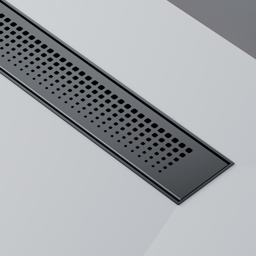картинка W02SC-P11-070-01BM PrimeFlow Трап для душа линейный универс затвор Cut Gradient 70см цвет черн мат от магазина Сантехстрой