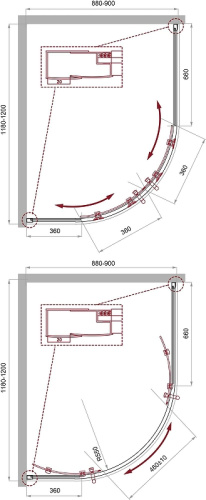 картинка Душевой уголок BelBagno Uno 120х90 UNO-195-RH-2-120/90-C-Cr профиль Хром стекло прозрачное от магазина Сантехстрой
