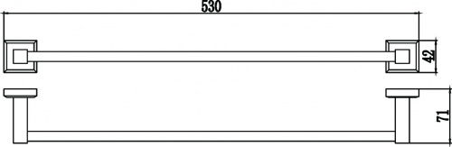 картинка Держатель для полотенец прямой 50 см Savol 95 (S-509524) от магазина Сантехстрой