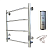 картинка Полотенцесушитель электрический ЛЦ 60х40 4 пер ТРАПЕЦИЯ унив (скрыт подкл, таймер,223Вт) ТРУГОР от магазина Сантехстрой