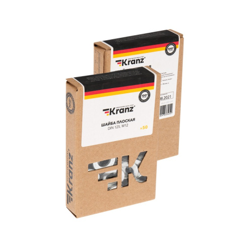 картинка Шайба плоская DIN 125, M12, упаковка поставщика (20,5 кг/ 3200 шт) KRANZ от магазина Сантехстрой
