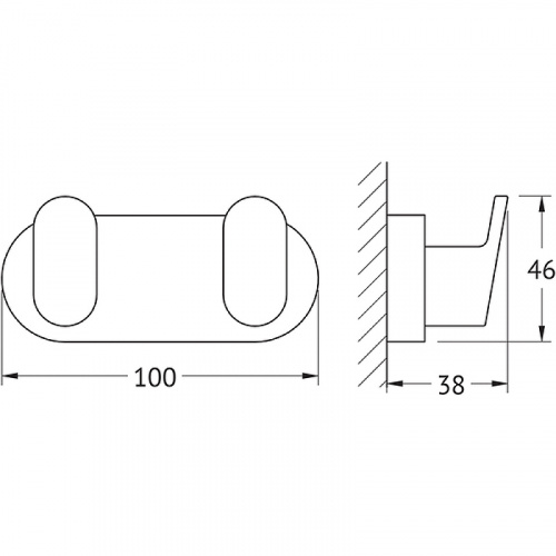 картинка Двойной крючок Artwelle Schwarz 7725 Черный матовый от магазина Сантехстрой