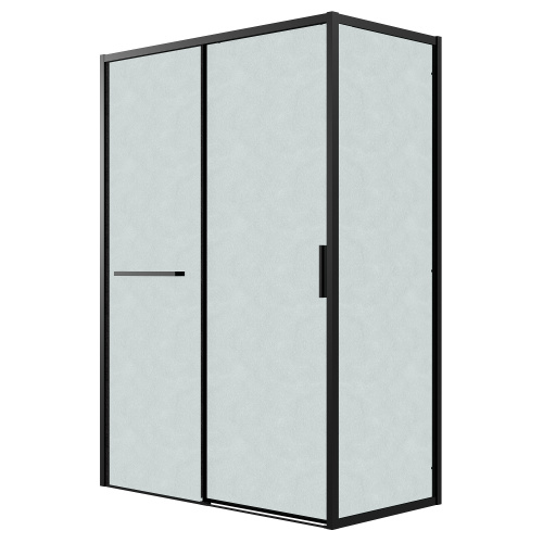 картинка Боковая стенка Grossman Style 200.K33.05.80.21.02 (80х195) черный матовый,стекло шиншилла, 1 место от магазина Сантехстрой