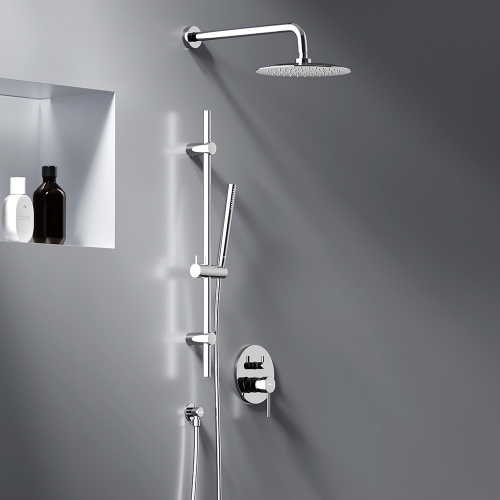картинка 936530000 Scandinavian Pure встраиваемая душевая система с душевым смесителем и штангой, хром от магазина Сантехстрой