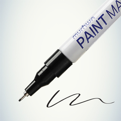 картинка Маркер-краска Extra Fine Paint Marker 1мм,  нитрооснова,  черный MunHwa от магазина Сантехстрой