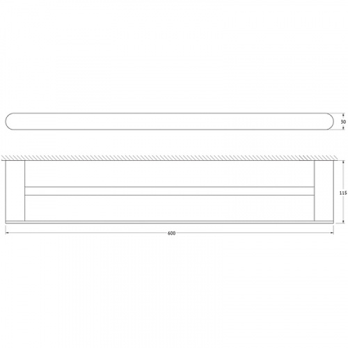 картинка Полотенцедержатель Artwelle Schwarz 60 7711 двойной Черный матовый от магазина Сантехстрой