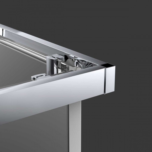 картинка Душевой уголок Alpha VSS-3AL900CLGM, 900*900, вороненая сталь, стекло прозрачное от магазина Сантехстрой