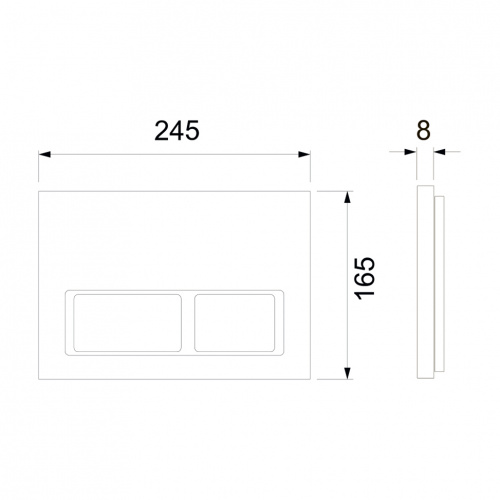 картинка TECE TECEspring V  Комплект TECEspring для установки подвесного унитаза с панелью смыва TECEspring V панель смыва хром глянцевая  S401201 от магазина Сантехстрой
