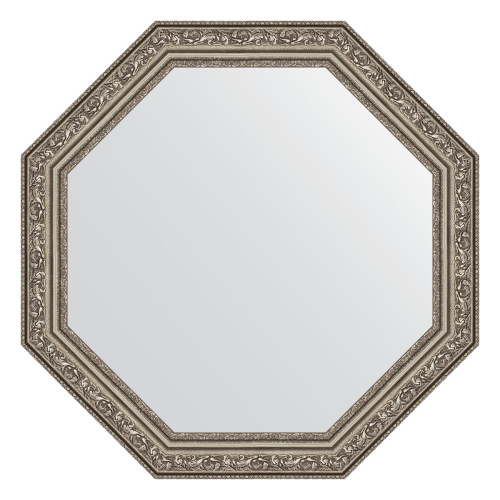 картинка Зеркало в багетной раме - виньетка состаренное серебро 56 mm EVOFORM BY 3967 от магазина Сантехстрой
