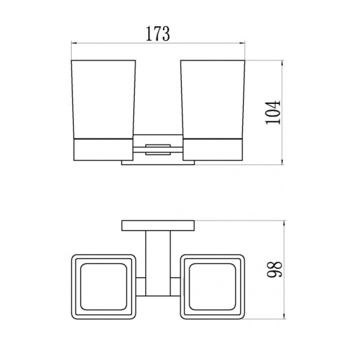 картинка Держатель стакана  BELZ двойной (B90308) от магазина Сантехстрой