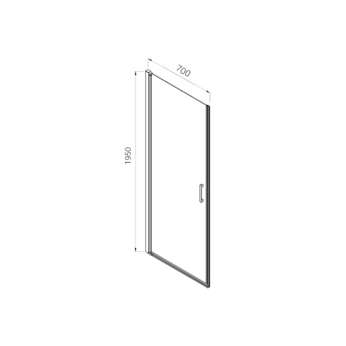 картинка Душевая дверь Alpha VDP-3AL700CLB, черный, стекло прозрачное от магазина Сантехстрой