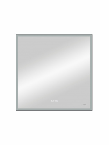 картинка Зеркало Reflection Ghost с LED подсветкой, сенсором и часами 800х800 от магазина Сантехстрой