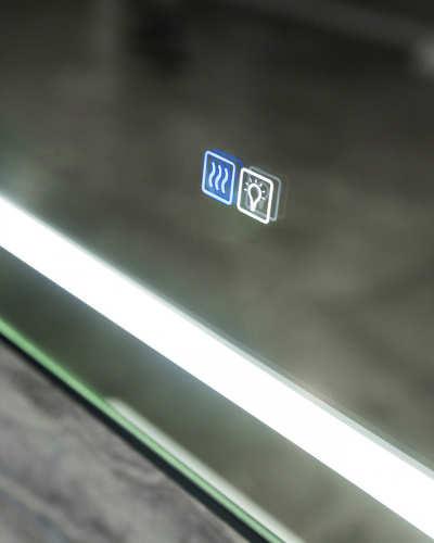 картинка Зеркало BelBagno Kraft 50 SPC-KRAFT-500-800-LED-TCH-WARM с подсветкой Сатин с сенсорным выключателем и подогревом от магазина Сантехстрой