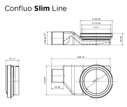картинка Душевой лоток Pestan Confluo Slim Line 650+ 13100027 с решеткой Хром матовый от магазина Сантехстрой