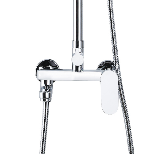 картинка Душевая колонна Azario ARIZONA со смесителем для ванны, с поворотным изливом, круглая, хром (AZ-20R) от магазина Сантехстрой