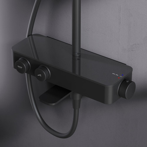 картинка F0750A522 Inspire V2.0, душевая система, набор: см-ль д/ванны/душа с термостатом, верхний душ d 250 от магазина Сантехстрой