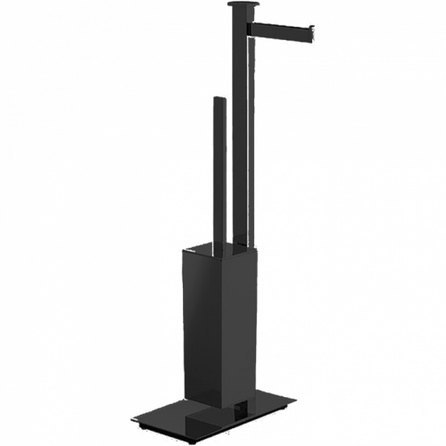 картинка Colombo Units Напольная стойка с держателем т/б и ершом, DX, цвет: черный матовый от магазина Сантехстрой