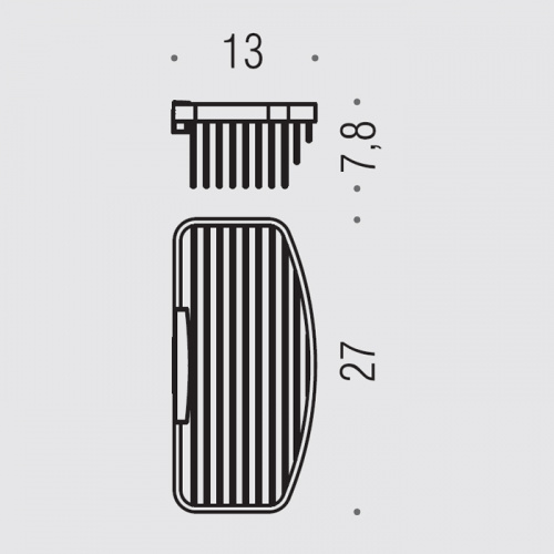картинка Colombo Angolari, полка металлическая 27*13*h7.8см, цвет: хром от магазина Сантехстрой
