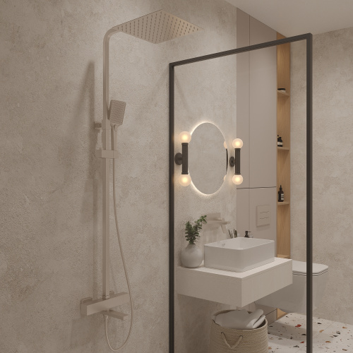 картинка 
Душевая стойка с термостатом Oliveeka D OL-739901-BN, никель матовый от магазина Сантехстрой