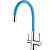 картинка смеситель для кухни lemark comfort lm3075c-skyblue хром голубой