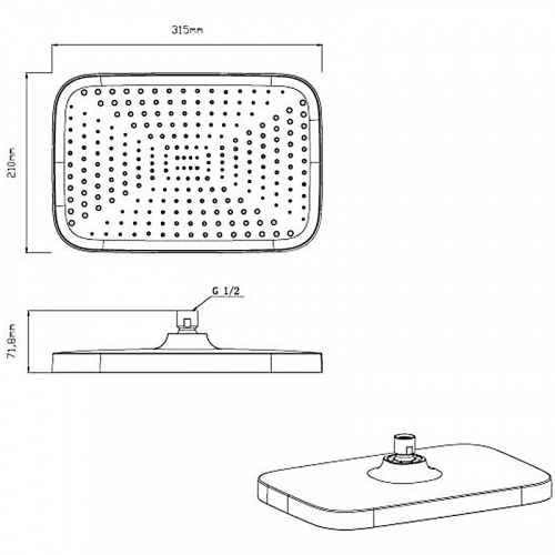 картинка Душевая система Vincea VSFW-431T1RGM с термостатом Вороненая сталь от магазина Сантехстрой