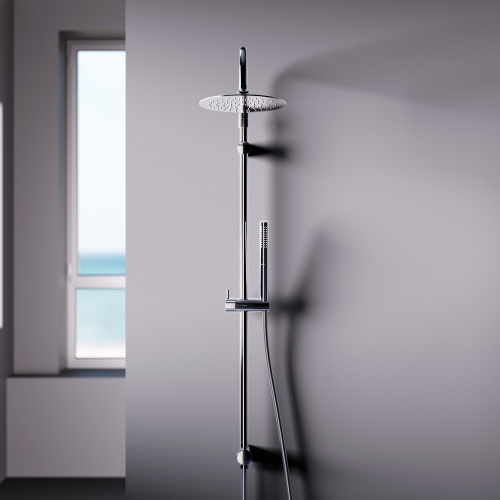 картинка 936000000 Scandinavian Pure душ.система: верх.душ 250 мм, ручн.душ 1 ф-ция, штанга 1050-1450, хром от магазина Сантехстрой