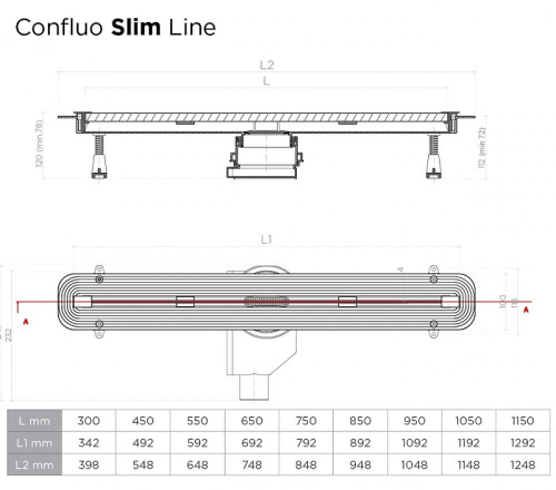 картинка Душевой лоток Pestan Confluo Slim Line 650+ 13100027 с решеткой Хром матовый от магазина Сантехстрой