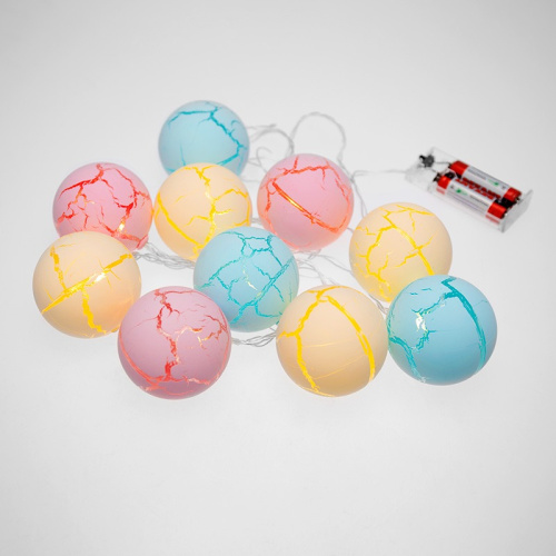 картинка Гирлянда светодиодная Карамельки 1.5 м,  прозрачный ПВХ,  10 LED,  теплый белый,  питание 2 х АА (батарейки не в комплекте) от магазина Сантехстрой